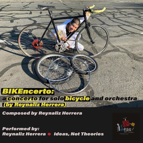 Cover art for BIKEncerto: a concerto for solo bicycle and orchestra (By Reynaliz Herrera)